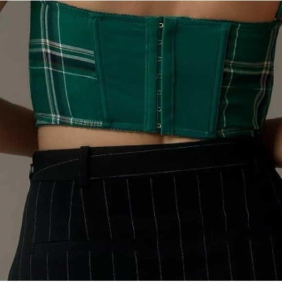 Anthropologie Plaid Bustier Top NWT - Picture 2 of 4